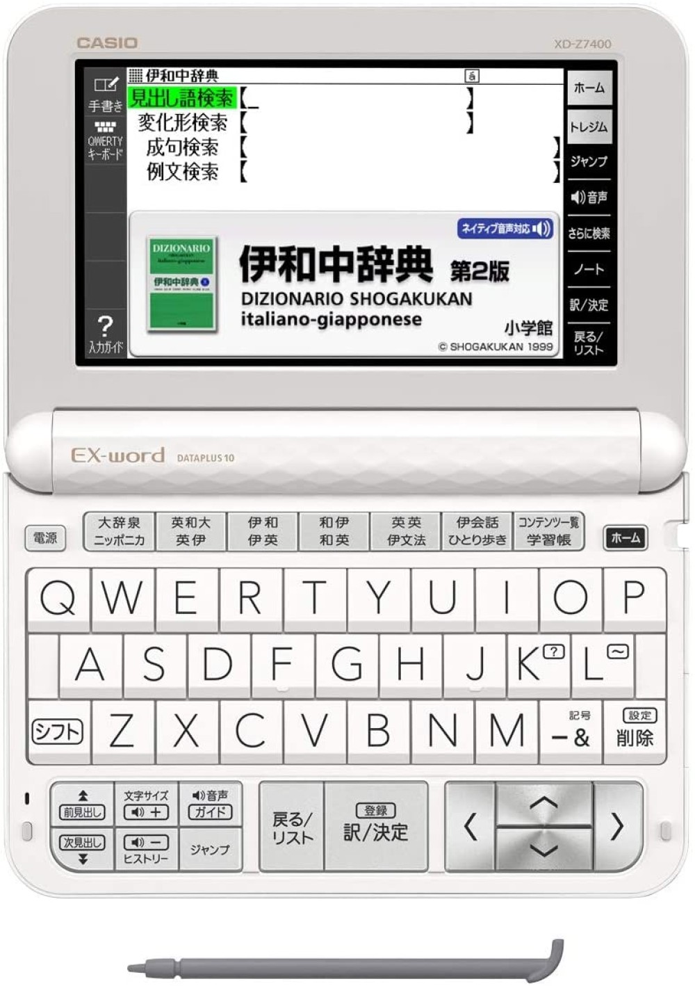 CASIO EX-word XD-Z7400 이태리어 영어 한국어 일본어 전자 사전